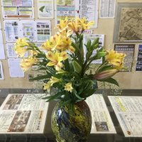 地域の方から花をたくさんいただきました。