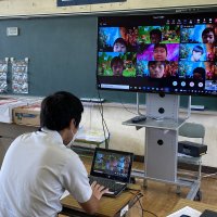 夏休み最後のオンライン朝の会を開きました