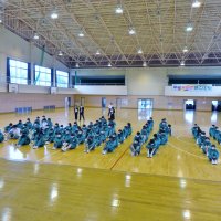 修学旅行の出発式（３年生）