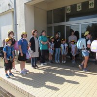 通学班によるあいさつ運動
