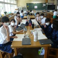 本日の部活動（美術部、柔道部）