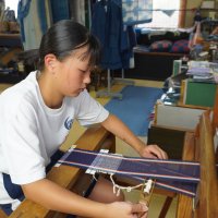 １年生藍染め・機織り体験