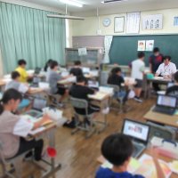 上山川小学校への乗り入れ授業