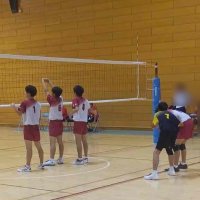 男子バレー１回戦勝利