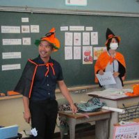 ハロウィンについて学びました。