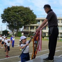 運動会の予行練習をしました。