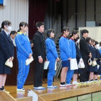 避難訓練・不審者対応　→　全校集会