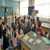 ブロックで道徳の学習をしました。