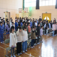 卒業式　全体練習