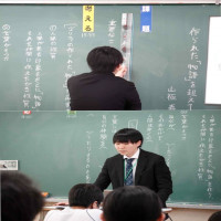 教育実習生による公開授業（３年生、国語）