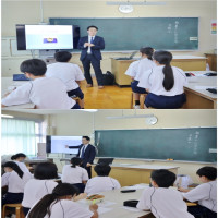 １年生、総合的な学習の時間「職業人に学ぶ会」