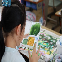 絵の具と筆と水となかよくなろう！(３年生)